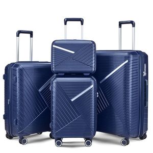 Ensemble de bagages léger extensible DB 4 pièces (14/20/24/28) 4 roues doubles muettes à 360 degrés doublure en polyester durable - Product Image 1