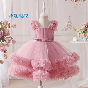 <span class=keywords><strong>Robe</strong></span> <span class=keywords><strong>de</strong></span> <span class=keywords><strong>Princesse</strong></span> Mignonne pour Filles, Col Rond, Sans Manches, en Tulle Doux, pour Anniversaire & Mariage, Vêtements d'Enfants ODM pour Fêtes - Product Image 3