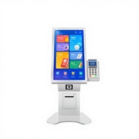 Kiosque en libre-service de style bureau, écran tactile pour la commande et le paiement, 15,6 à 23,6 pouces avec imprimante, scanner, lecteur, support POS