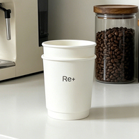 Gobelet en papier à double paroi compostable imprimé sur mesure, 10 oz, 12 oz, 16 oz, gobelet à café jetable biodégradable pour café, restaurant