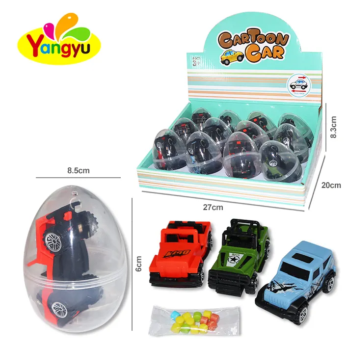 Mini coche juguetes niños cápsula coche sorpresa huevo coche dulces Juguetes
