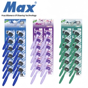 Meilleurs produits de vente chaude pour <span class=keywords><strong>Amazon</strong></span> UK 2025 gros jetable 3 lames <span class=keywords><strong>barbe</strong></span> rasage rasoirs de sécurité pour hommes en acier inoxydable - Product Image 6