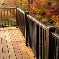 Rampe de balcon en alliage d'aluminium de qualité supérieure, durable, antirouille, clôture verticale à piquets, garde-corps pour villa, escalier, appartement, style minimaliste