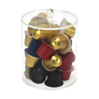 Boîte de rangement pour bonbons au café en capsule, boîte en plexiglas assortie, faite à la main, couleur unie, simple, anti-poussière, boîte en acrylique de bureau DIY