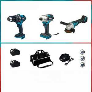 Taladro percutor sin escobillas, destornillador, amoladora angular – juego de herramientas eléctricas - Product Image 1