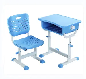 Modern Classroom Steel School Furniture Study Desk And Chair Set For Children
