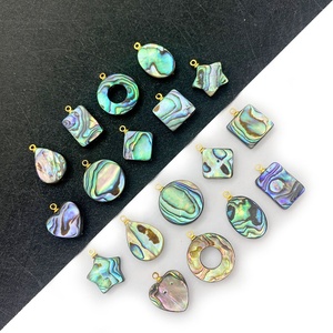 <b>Abalone</b> Charms Gallery | Nature <b>Shell</b> Pendants with 18K PVD Gold Plated Stainless Steel Bail Loop | Waterproof & Tarnish Free - Product Image 1