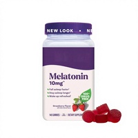 Bonbons gélifiés à la mélatonine, saveur framboise, pour la santé du sommeil, le renforcement immunitaire, l'énergie, le bien-être, complément alimentaire, prébiotiques, probiotiques, pour adultes