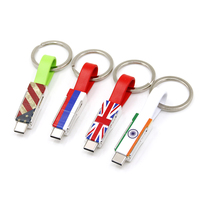 Cadeaux promotionnels Nouveau câble de charge magnétique USB 3 en 1 Mini porte-clés Ligne de données portable pour téléphone portable avec logo personnalisé