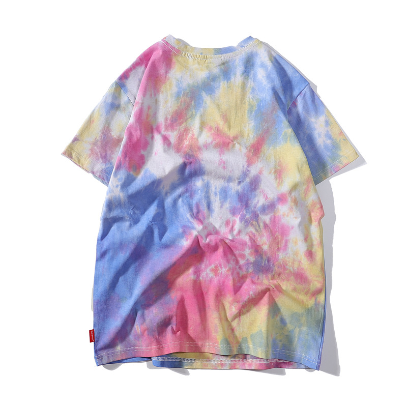 Wholesale Tie Dye T Shirt 2025 Hip Hop Colorful Custom Logo