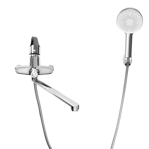 Robinet de douche mural moderne en acier inoxydable 304 à bec long chaud et froid pour salle de bain - Product Image 1