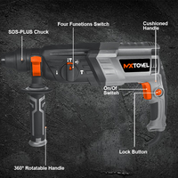 Perceuse à percussion rotative électrique robuste 800W outil filaire de haute qualité capacité de forage 6-18mm garantie 1 an pour le bricolage 220V