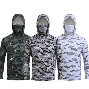 SBART Precio de fábrica Pesca Sudadera con capucha Camisas con cara Protector solar Cuello Polaina Senderismo Ropa transpirable de secado rápido - Product Image 1