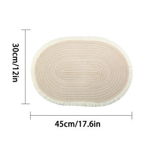 Meilleures ventes : Grands sets <span class=keywords><strong>de</strong></span> <span class=keywords><strong>table</strong></span> ovales tressés, antidérapants et isolants thermiquement, pour la maison et la cuisine, sous-verres décoratifs. - Product Image 6