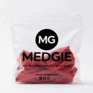 Low MOQ Custom Printing Company Logo <b>Biodegradable</b> PE 140 Microns T-Shirt & Socks <b>Packaging</b> Frosted Zipper Bag for Clothing - Product Image 5