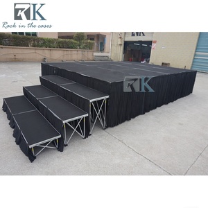 Plataforma de Escenario para Conciertos con Faldones y Escalones, Plataforma Modular Tipo Araña - Product Image 6