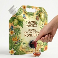 Pochette Doypack personnalisée avec bec verseur, qualité alimentaire, pour jus de fruits tropicaux (mangue, ananas, goyave), emballage liquide pour boissons