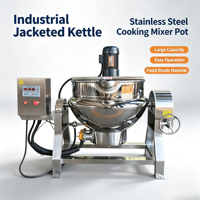 Chaudière de cuisson électrique inclinable en acier inoxydable de 100 litres avec agitateur et chauffage intégré