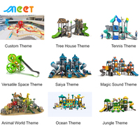 Équipement de terrain de jeux en plastique commercial MT-LY001, toboggan extérieur pour enfants