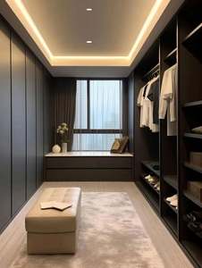 Armario de aluminio de madera contemporáneo 2025, conjunto de muebles de dormitorio de madera, armario personalizado, armario para caminar, guardarropa - Product Image 2