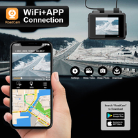 Caméra embarquée 4K WIFI GPS, caméra embarquée 4K+2K double objectif avant et arrière, double caméra HD vision nocturne 4k