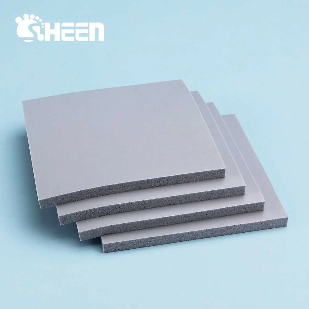 High-quality open-cell silicone foam sponge rubber sheets in white  gray  and black  featuring heat resistance