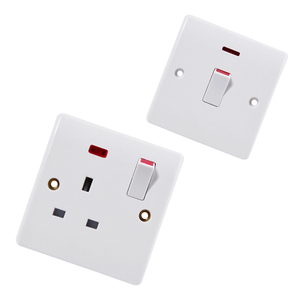 BG fournisseur Double Gang UK 13A Commuté Prise Bakélite Interrupteur Mural Électrique Et Prise 220V