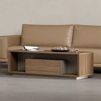Bureau d'ordinateur commercial moderne haut de gamme avec armoire de rangement, portes coulissantes, MDF, HPL, E0, écologique, personnalisable, ODM, OEM, durable