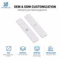 Étiquette RFID UHF personnalisable pour blanchisserie – Plusieurs options de matériaux, tailles variées, impression de code QR et numéro de série, thermocollante ou à coudre