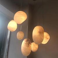 Lustre en albâtre de haute qualité Espagne Designer Duplex pour escalier salon Restaurant magasin de vêtements éclairage disponible moyen