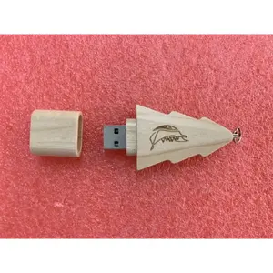 Dispositivos personalizados USB con forma de árbol de madera - Product Image 1