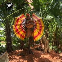 Modèle de dinosaure à franges réaliste et personnalisé en silicone et acier pour exposition en intérieur et en extérieur dans les parcs d'attractions