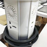 Verre blanc Puissance universelle IP65 étanche WIFI contrôle sans fil Intelligent motorisé Comptoir cuisine Pop Up tour prise usb-c
