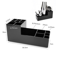 Organisateur de bar personnalisé avec logo, support à outils de bar en acrylique, support multi-emplacements, kit de barman, station de mixologie avec trous de drainage
