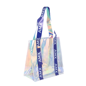 Bolsa de Mano Transparente Impermeable Personalizada, Bolsa de Compras de Hombro de PVC <span class=keywords><strong>Eva</strong></span> Brillante - Product Image 2