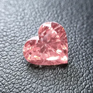 ماس على شكل قلب وردي 2.02ct مقابل CVD, الماس مع شهادة IGI ، تم تصميمه من أجل إعداد المجوهرات