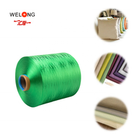 Fil DTY 450D/2 150/48 100% Polyester Zhejiang Huilong Certifié ISO9001 Haute Ténacité Anti-Bactérien Écologique Teint pour Couture