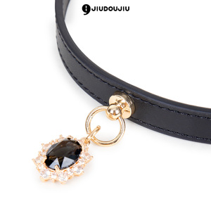 Collier pendentif SM en cuir de vachette, collier de cou BDSM pour homme et femme, chaîne de chien, jouets sexuels alternatifs, accessoires de mode. - Product Image 1