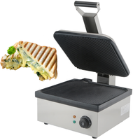 Presse à panini de qualité supérieure pour restaurant, en acier inoxydable, gril à sandwich commercial