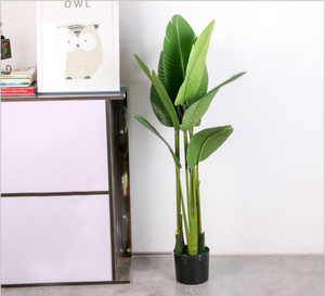 <span class=keywords><strong>Faux</strong></span> bonsaï plantes tropicales <span class=keywords><strong>bananier</strong></span> banane feuille pour la décoration de bureau - Product Image 3