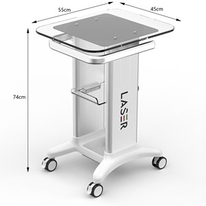 Carrello Estetico Professionale per Salone, Attrezzatura EMS per Dimagrimento, Carrello Portatile Bianco per Macchine Laser - Product Image 5