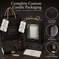 Boîte d'emballage pour bougie aromatique parfumée, boîte en carton blanc avec fenêtre en PET, boîtes cadeaux pliables en papier pour mariage