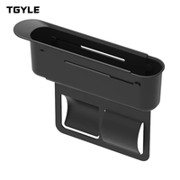 Boîte de rangement pour l'espace entre les sièges de voiture, pour clés, cartes, téléphone portable, organisateur de rangement multifonctionnel pour l'intérieur de la voiture avec design coulissant