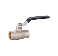 Robinet à bille en laiton manuel pour eau, ODM/OEM, 1/2 pouce, température moyenne, petites vannes forgées, poignée en fer