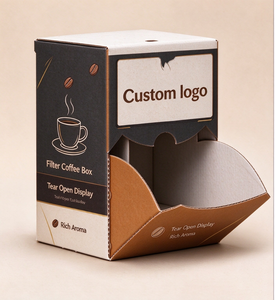 Boîte d'expédition personnalisée à ouverture facile, boîte d'expédition en carton ondulé avec fenêtre, boîte d'expédition en papier recyclable, boîte d'emballage pour capsules de café - Product Image 5