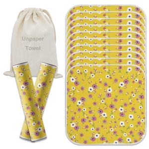 Paño de limpieza orgánico para bebés sin papel ecológico, servilletas de té lavables, toalla sin papel reutilizable para Cocina - Product Image 3