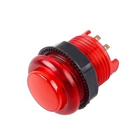Petit bouton poussoir LED rond pour machine de jeu d'arcade, en matériau PC, haute durabilité, fonctionne à pièces, options multicolores, 1 million d'utilisations