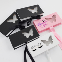 Vente en gros Boîte d'emballage de cils Boîte à cils en vison Boîte personnalisée avec logo personnalisé Boîte à cils rectangulaire nue