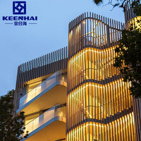 Keenhai Architecture Façades Design Maison Extérieur Panneaux de façade à persiennes en aluminium