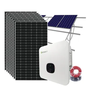 3 5 10 12 15 kW Solaranlage am Netz Solarpanels ystem Growatt Wechsel richter 10kW 15 kW Preis Solaranlage Voll paket 5 kW